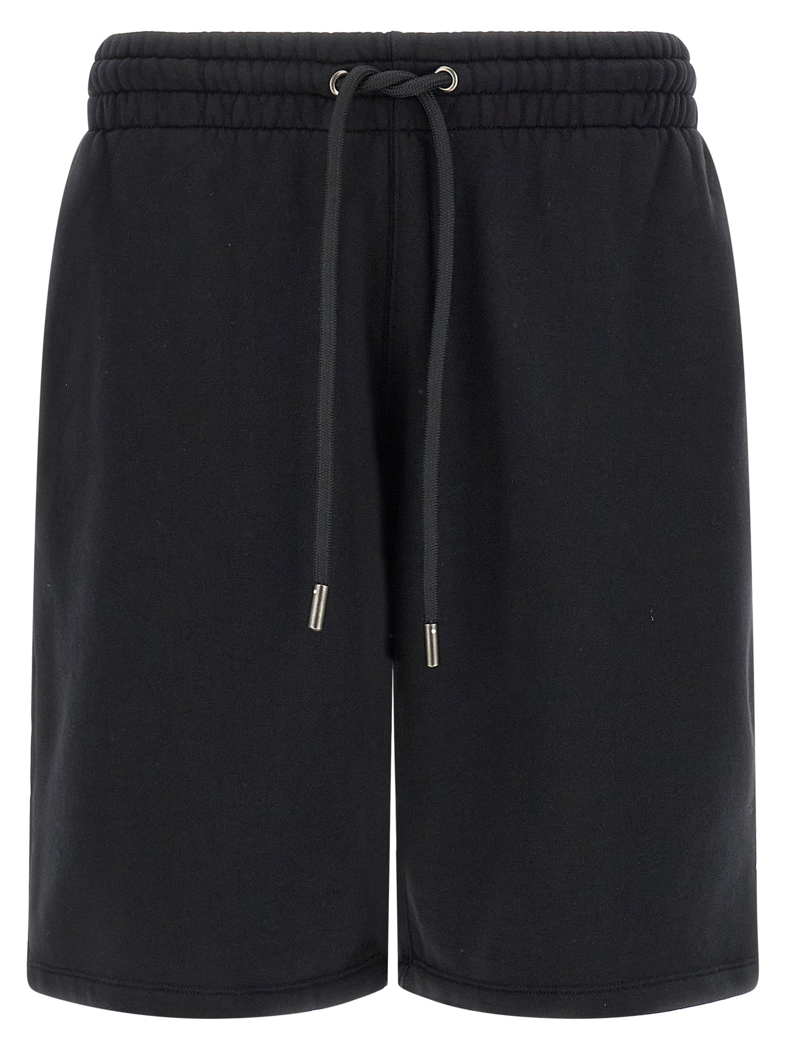 Black Cotton Bermuda Shorts