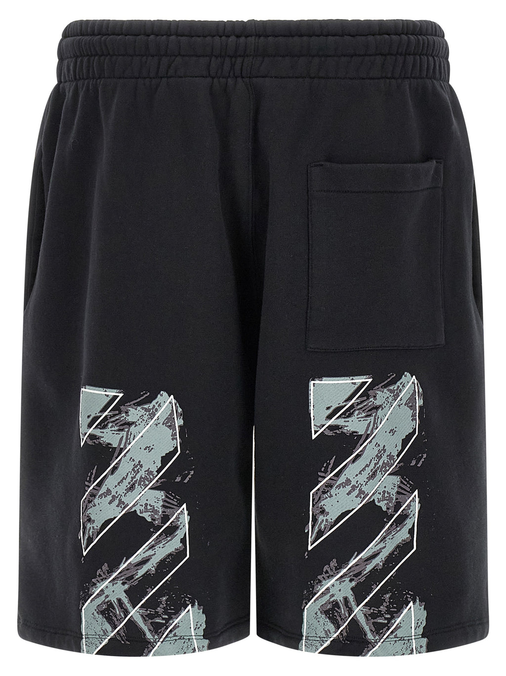 Black Cotton Bermuda Shorts
