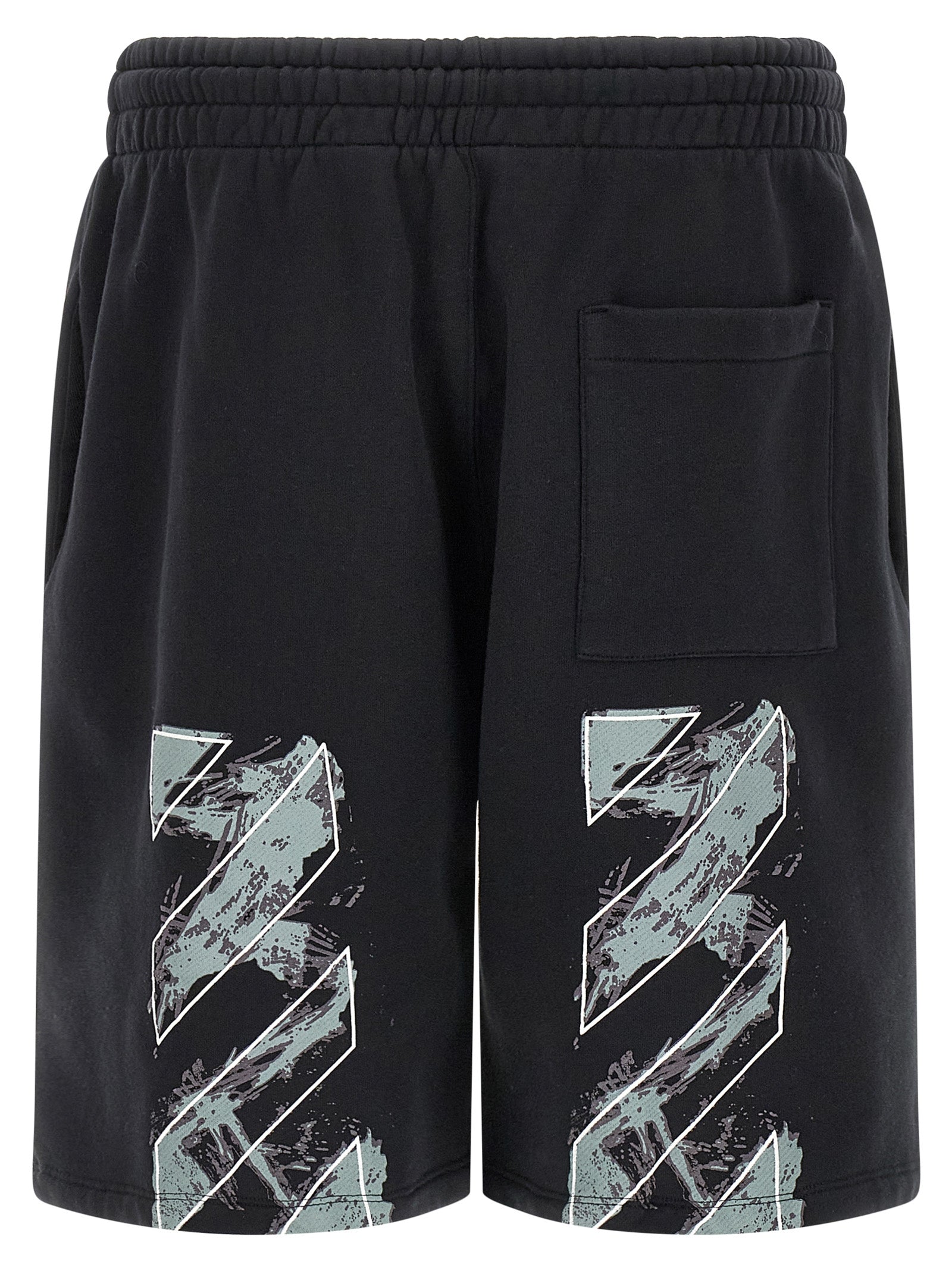 Black Cotton Bermuda Shorts