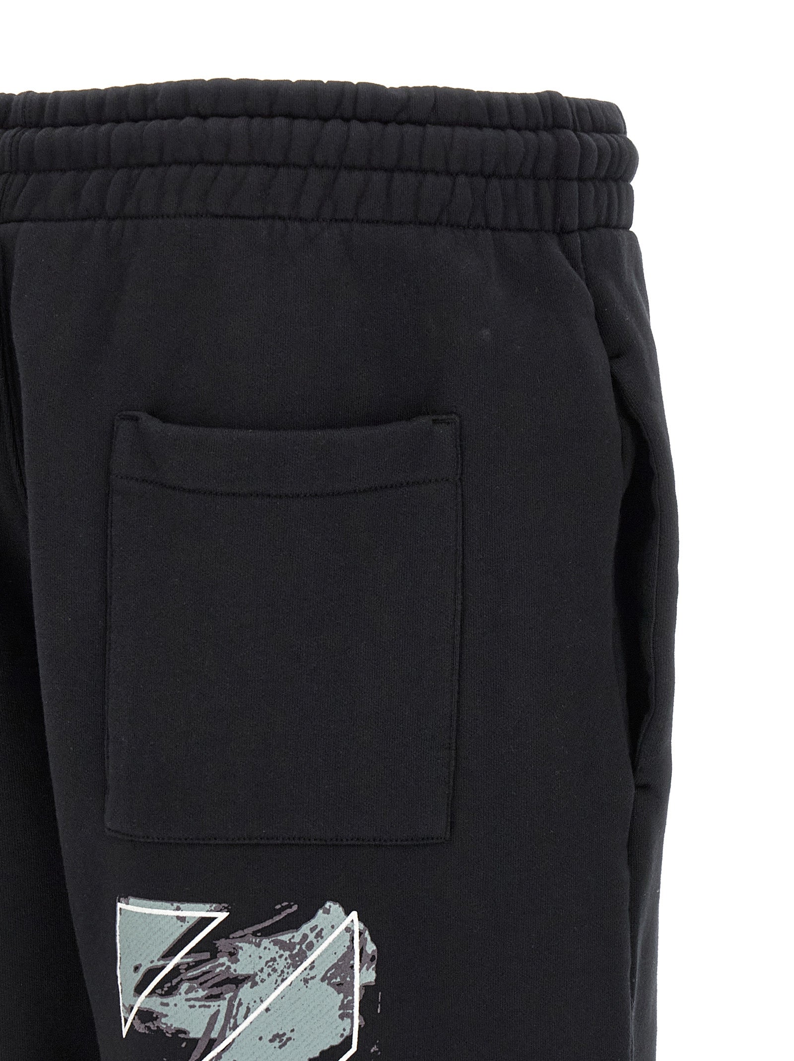 Black Cotton Bermuda Shorts