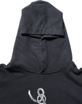 Black Anchor Print Hooded Sweatshirt Sweater