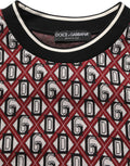 Red Logo Cotton Jacquard Sweatshirt Sweater