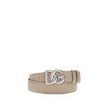 Beige Calf Leather Bos Taurus Regular Belt
