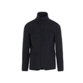 Black Polyester Full-Length Jacket