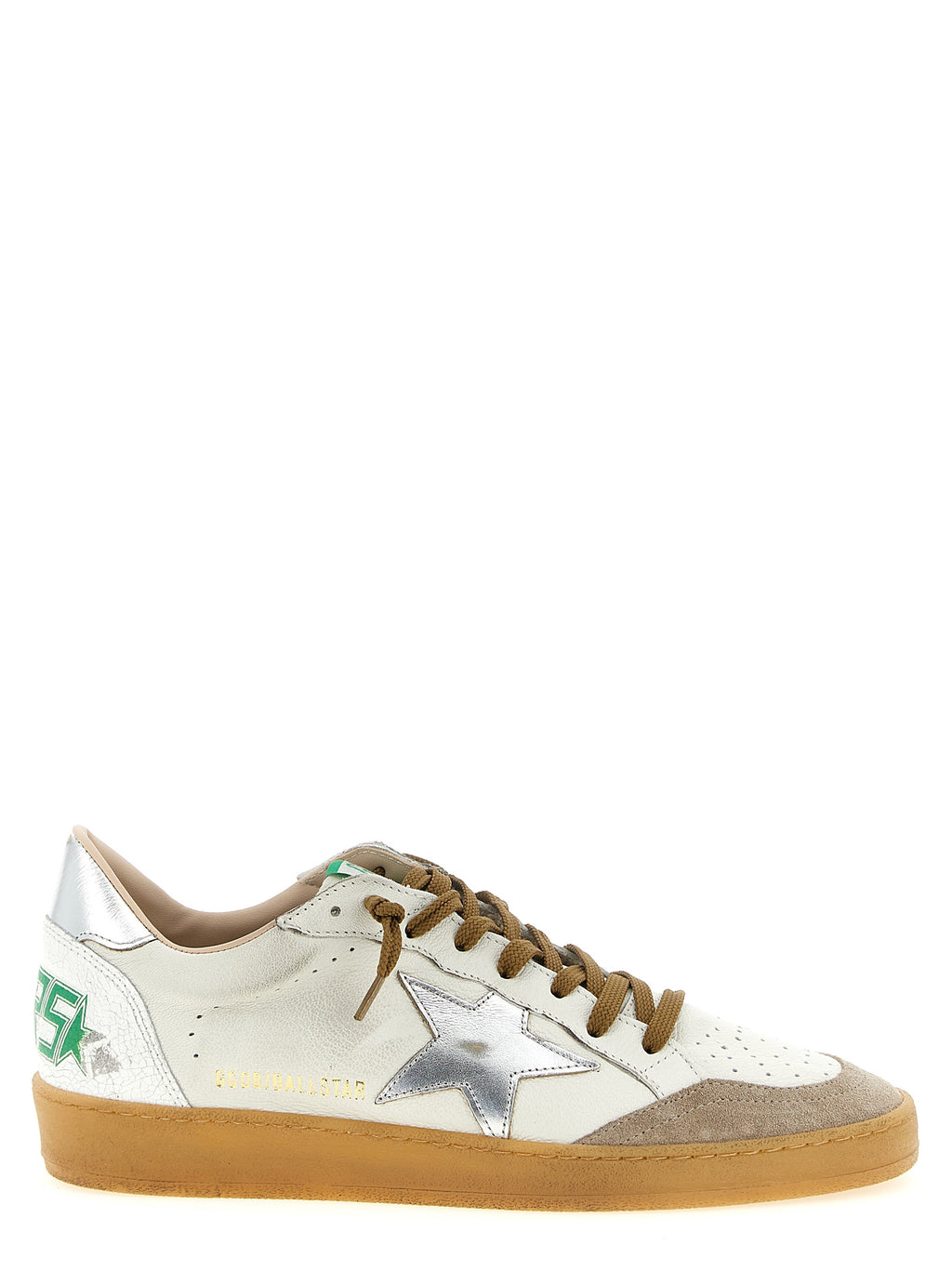 Silver Goatskin Low Top Sneakers