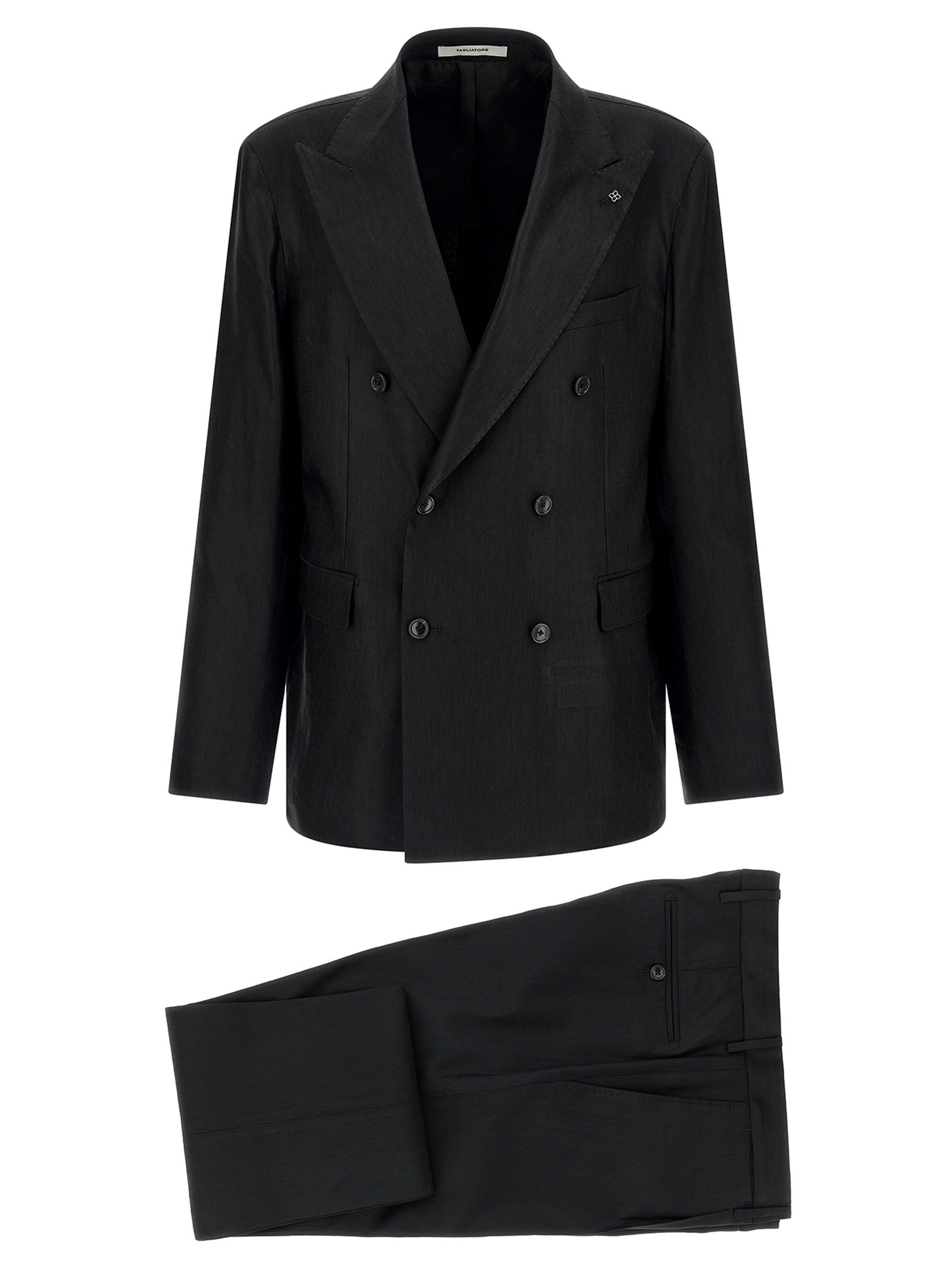 Black Linen Two-Piece Suit