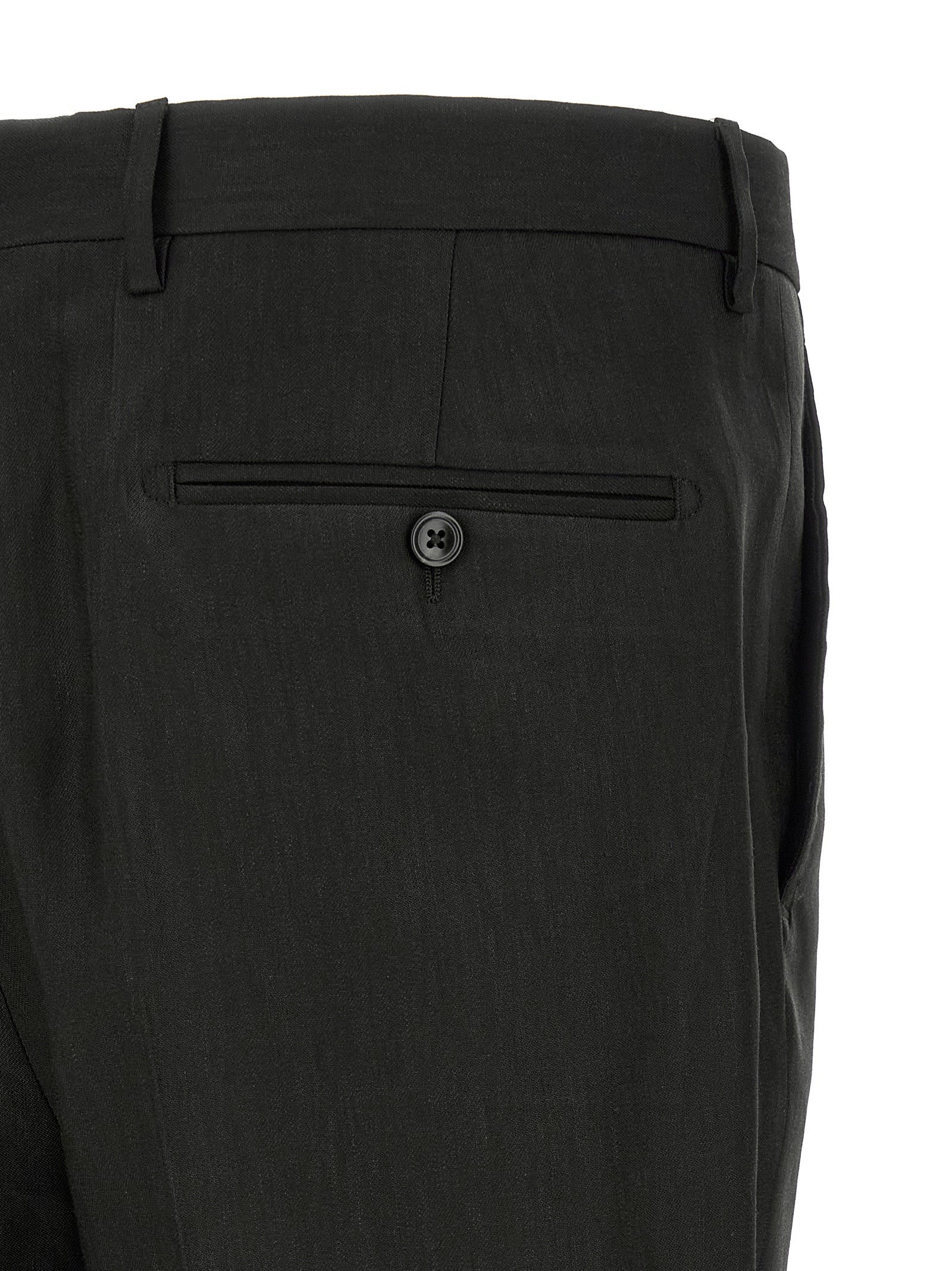 Black Linen Two-Piece Suit