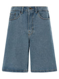 Blue Cotton Bermuda Shorts