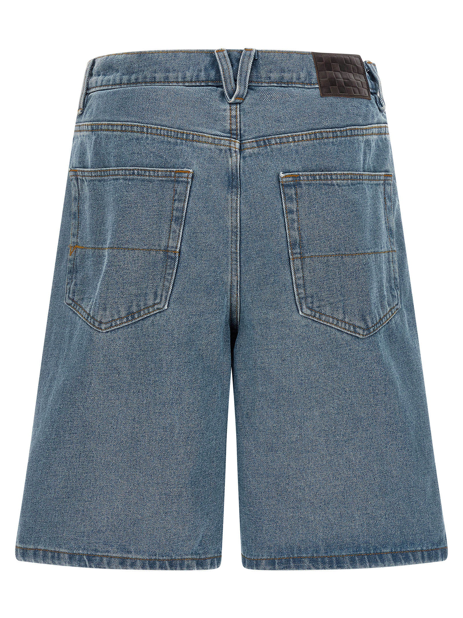 Blue Cotton Bermuda Shorts
