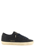Blue Cowhide Low Top Sneakers
