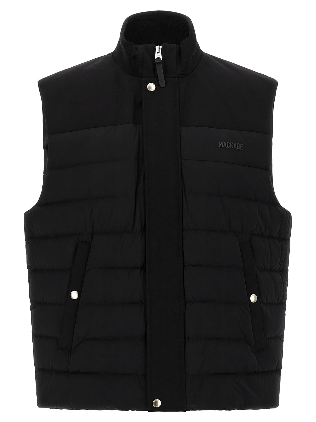 Black Nylon Sleeveless Jacket