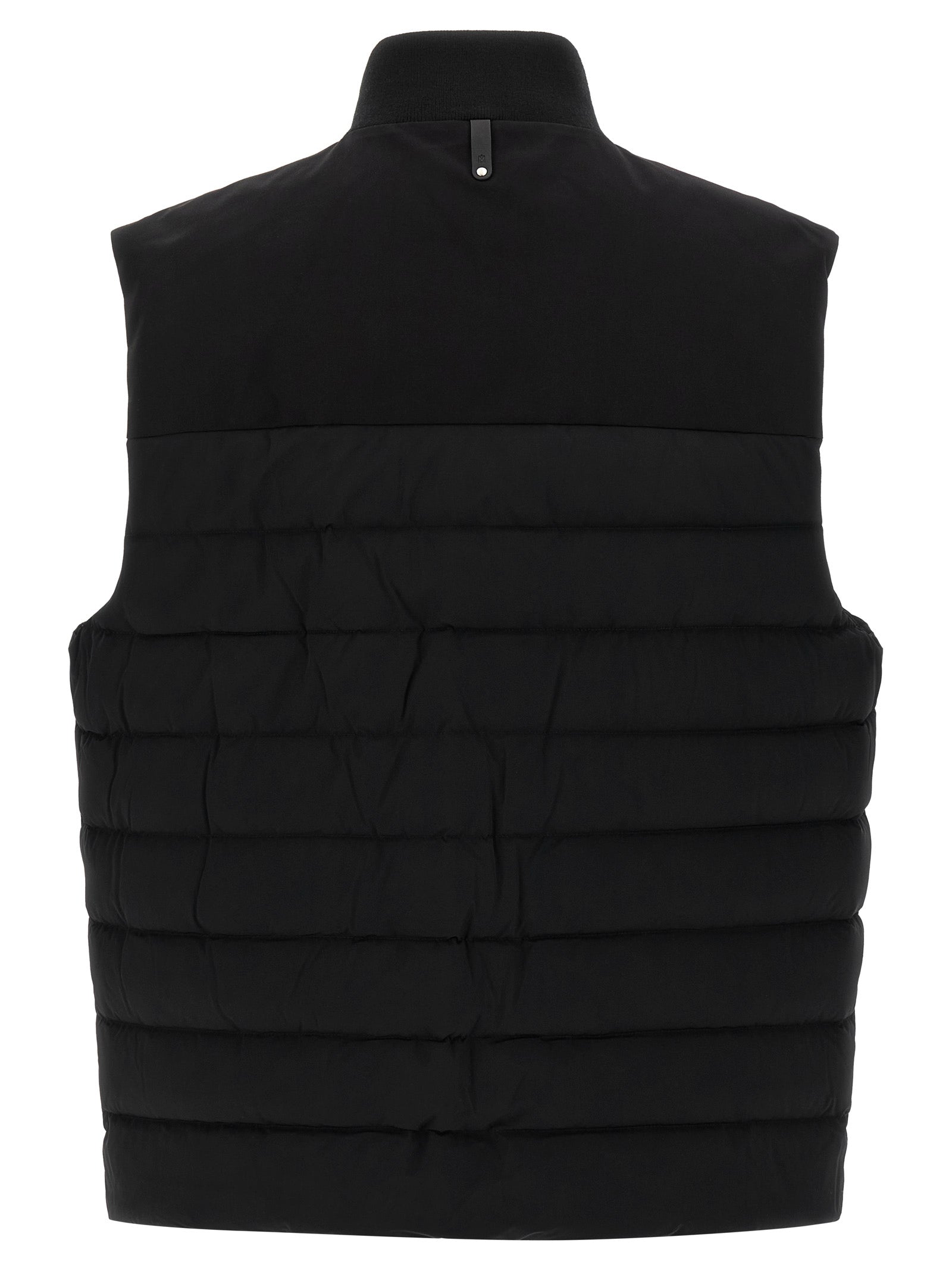 Black Nylon Sleeveless Jacket