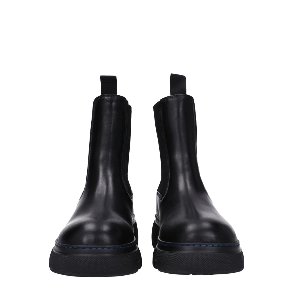 Black Leather Ankle Boots