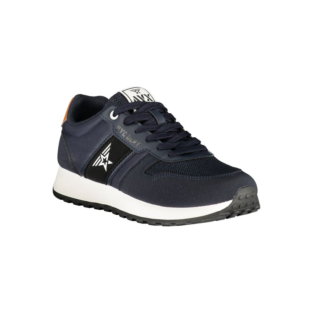 Blue Polyurethane Men's Sneaker