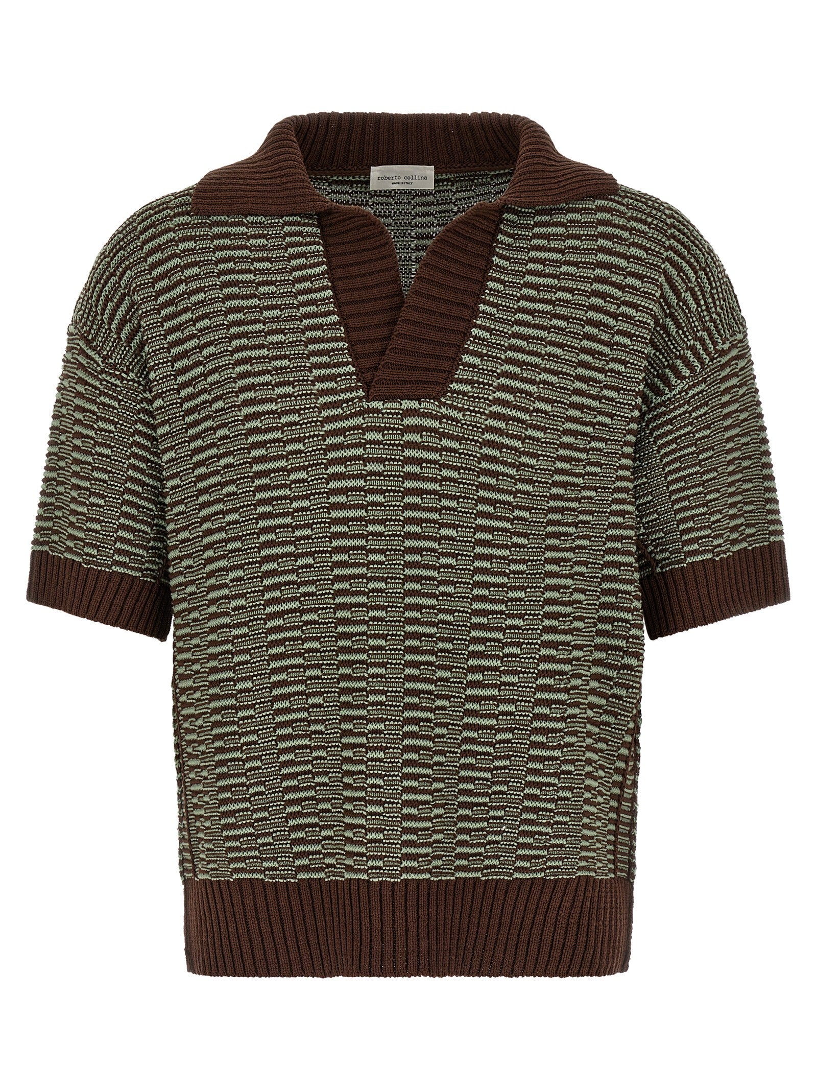Brown Cotton Polo Shirt