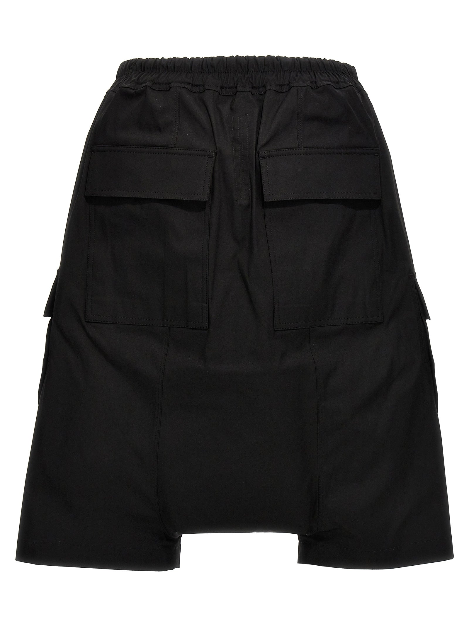 Black Cotton Bermuda Shorts