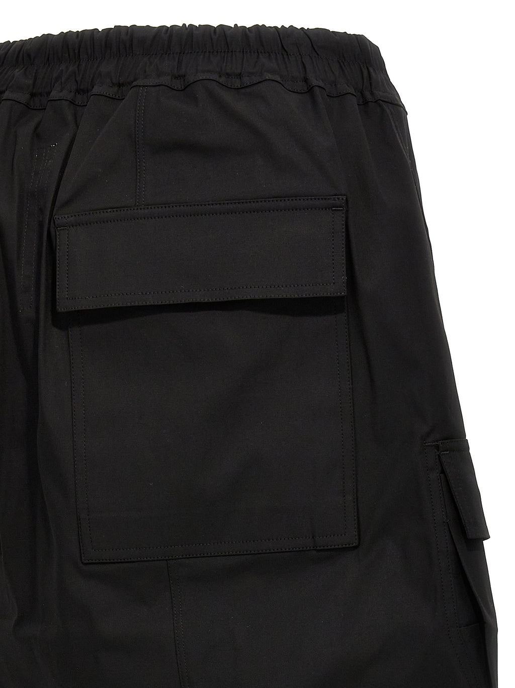 Black Cotton Bermuda Shorts