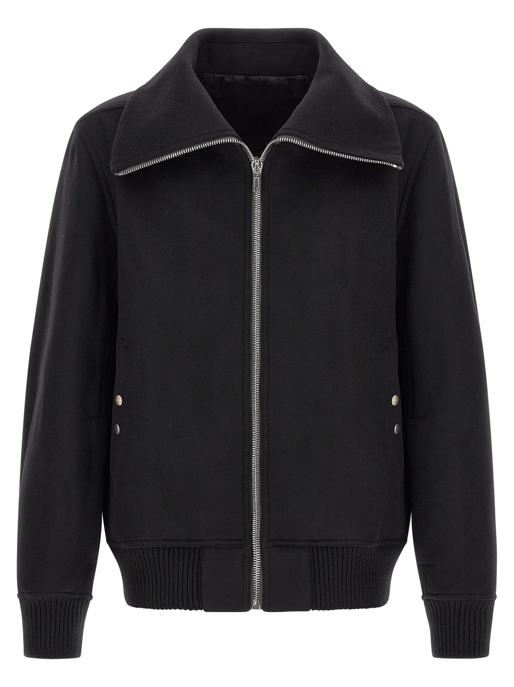 Black Virgin Wool Bomber