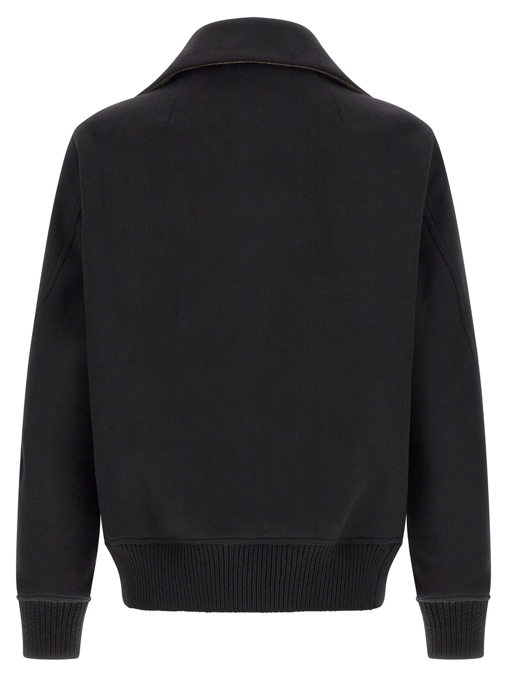 Black Virgin Wool Bomber