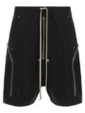 Black Cotton Bermuda Shorts