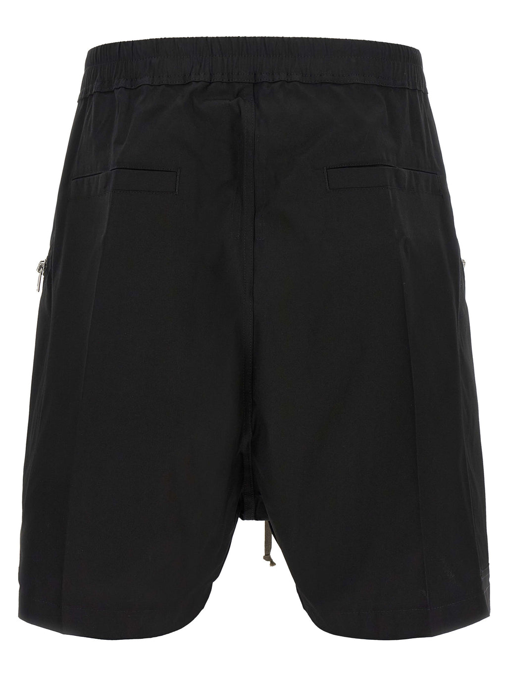 Black Cotton Bermuda Shorts