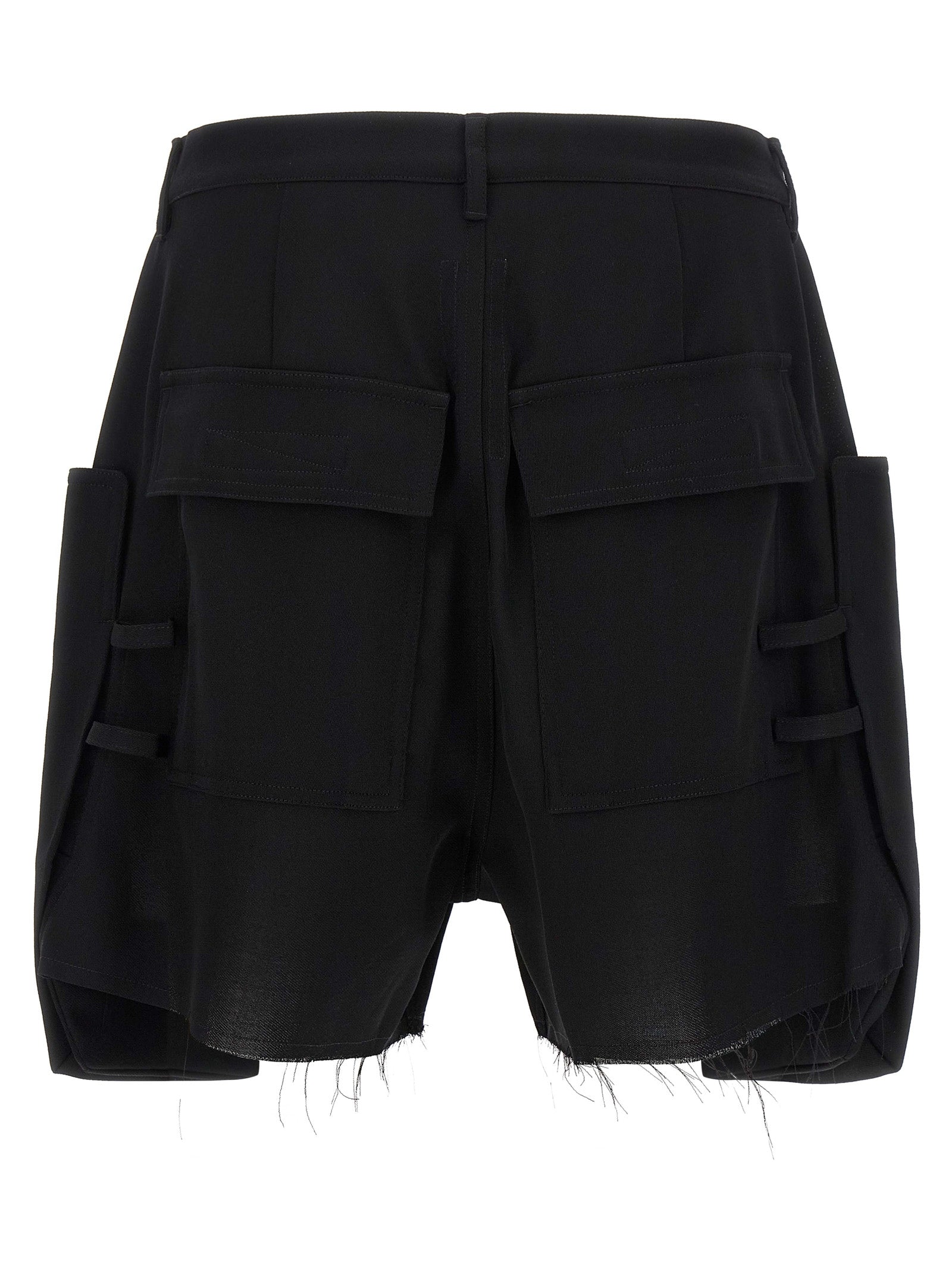 Black Wool Bermuda Shorts
