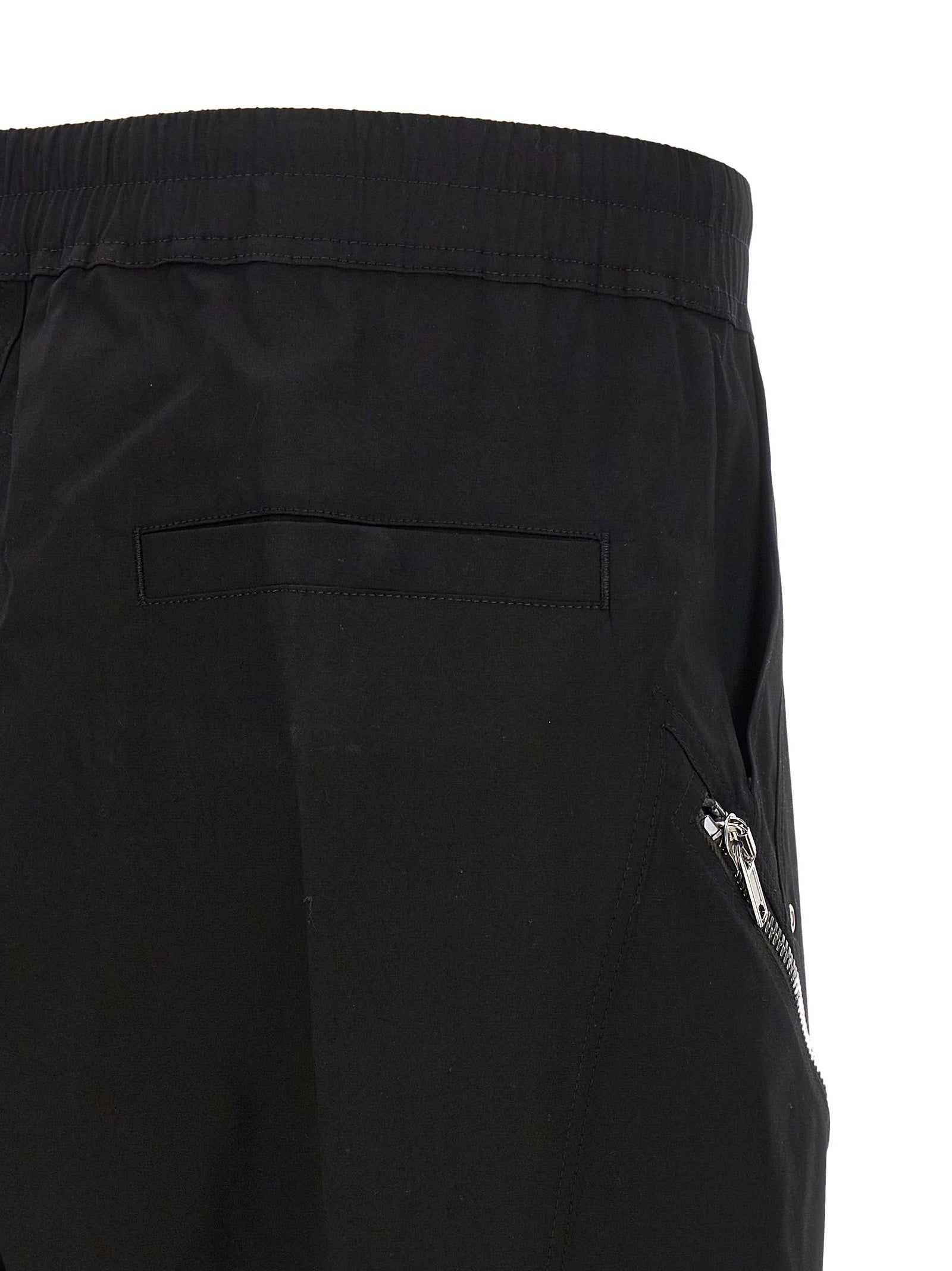 Black Cotton Bermuda Shorts