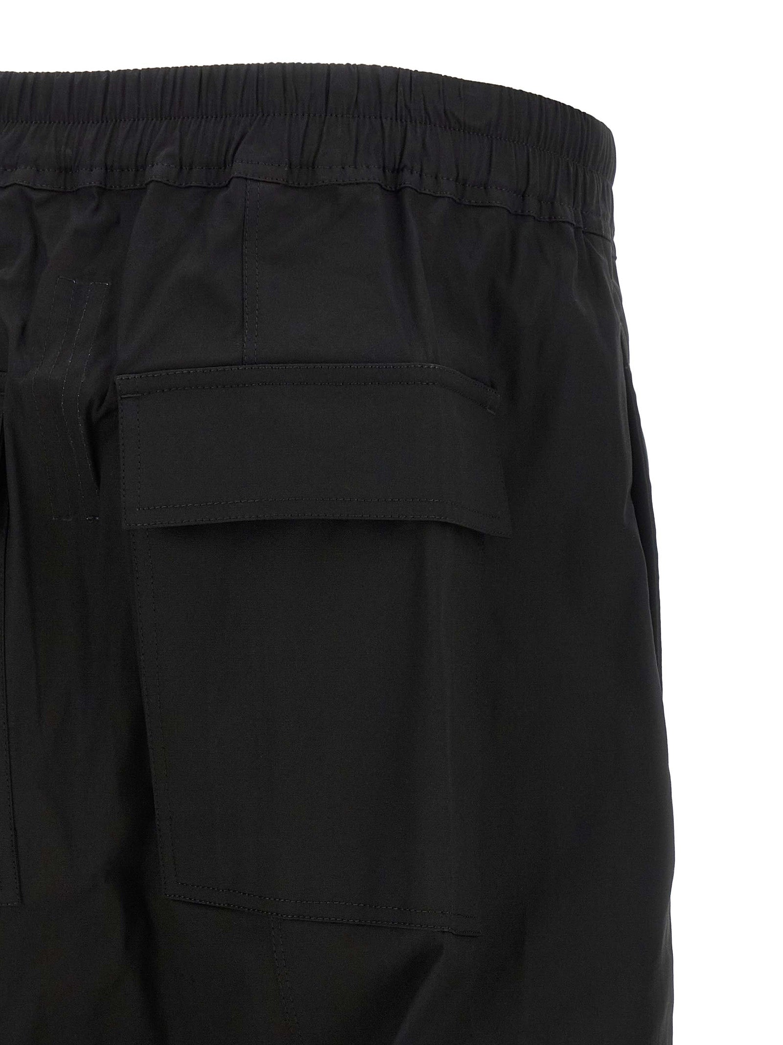 Black Cotton Bermuda Shorts