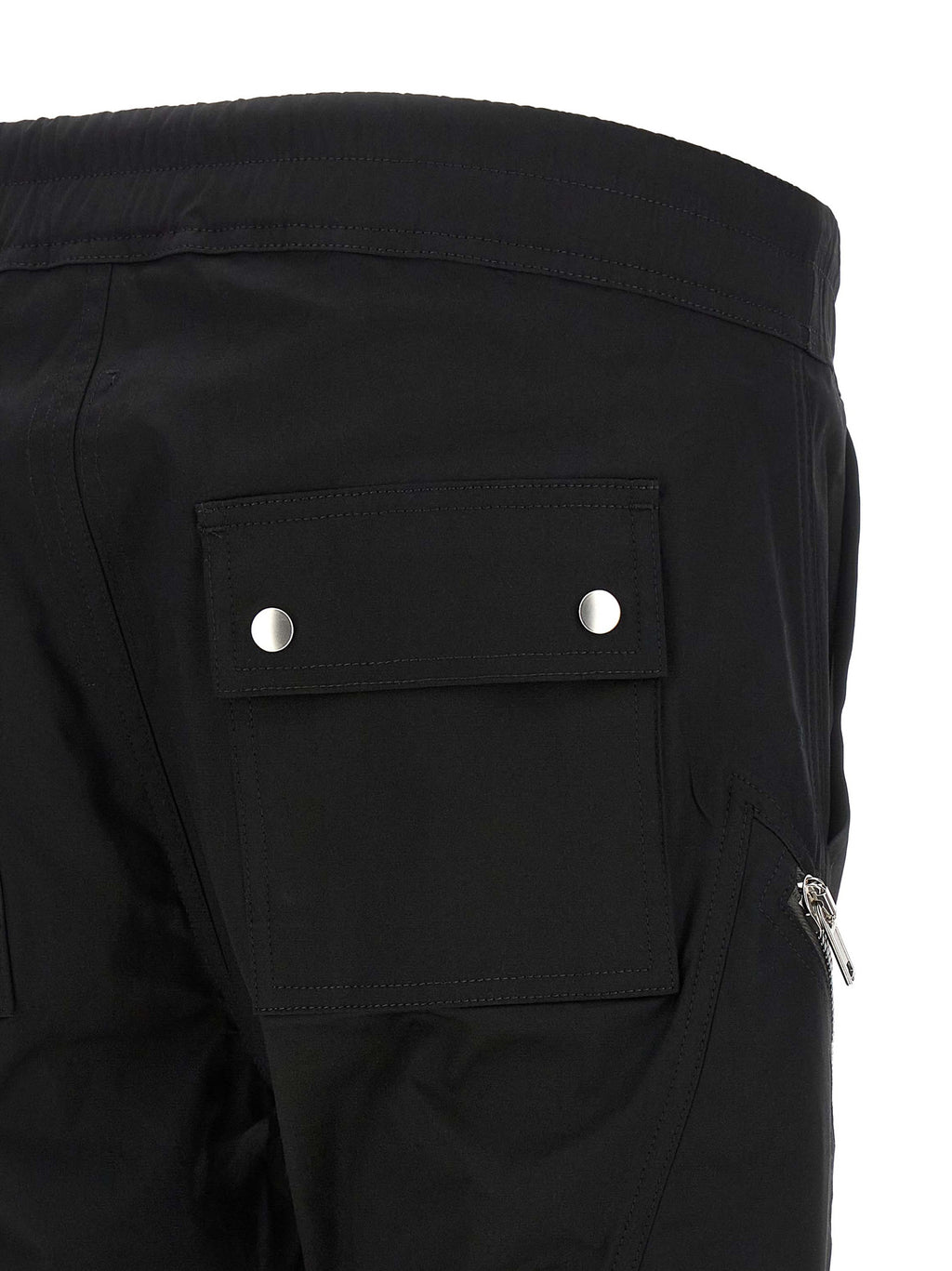 Black Cotton Cargo Pants