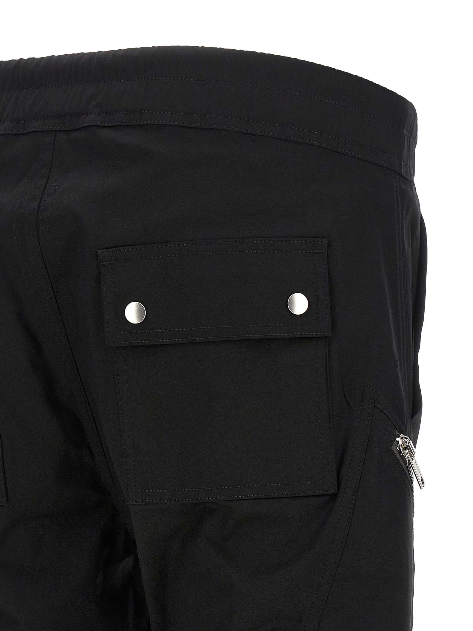 Black Cotton Cargo Pants