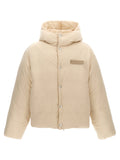 White Polyamide Full-Length Jacket