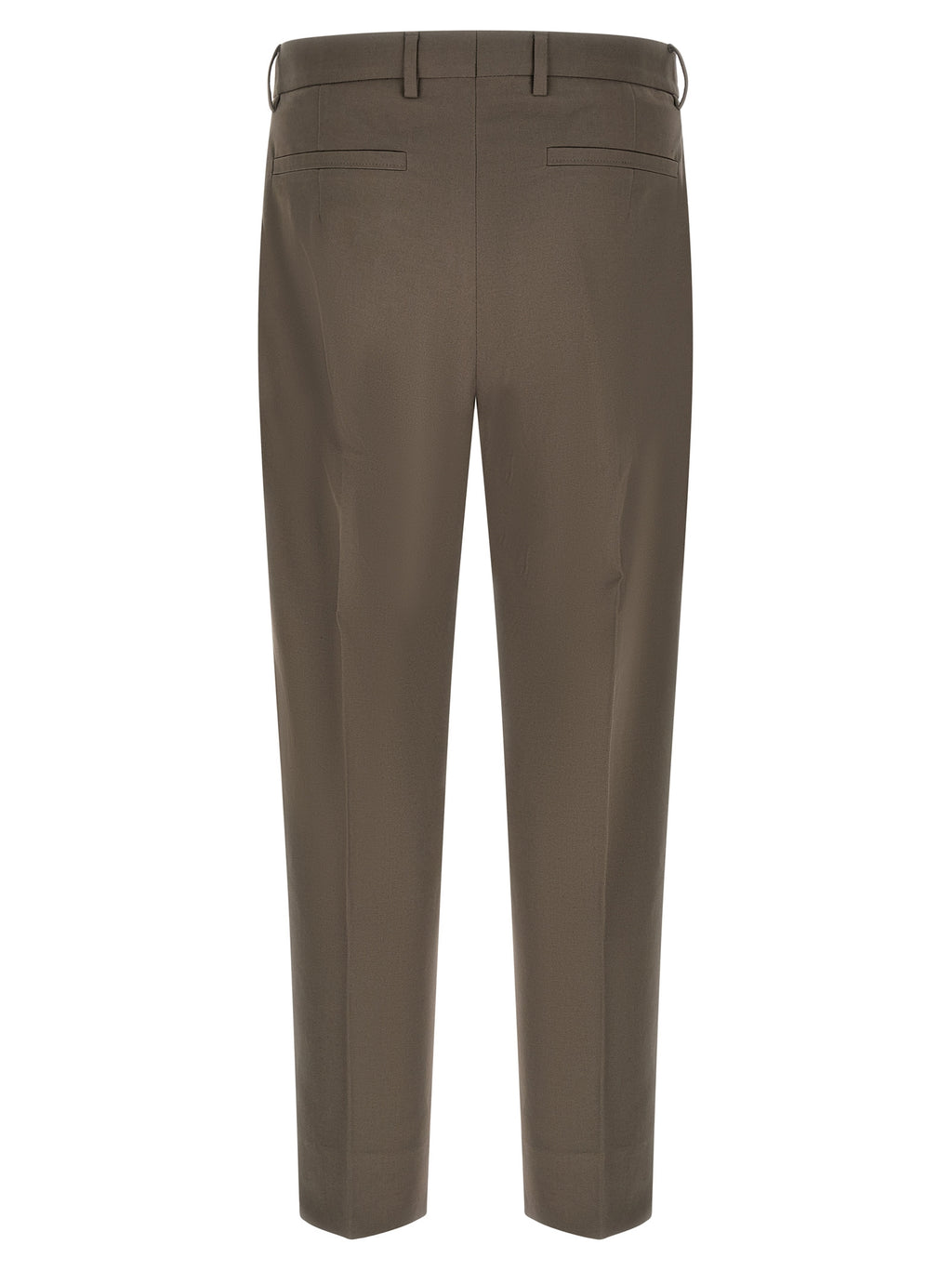 Brown Cotton Dress Pants