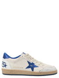 Blue Leather Low Top Sneakers