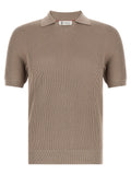 Brown Cotton Polo Shirt
