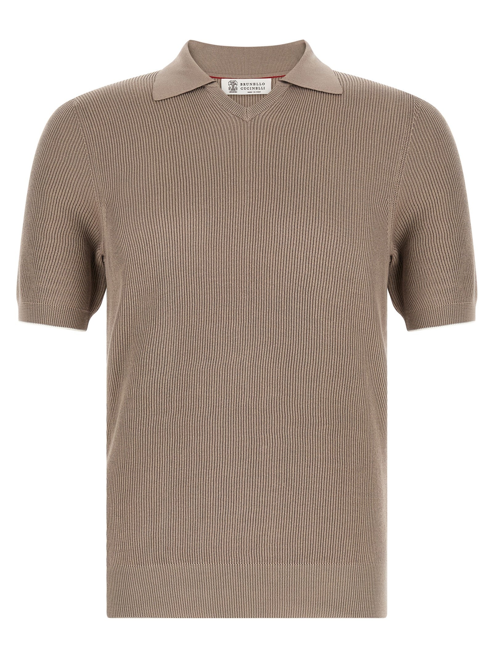 Brown Cotton Polo Shirt