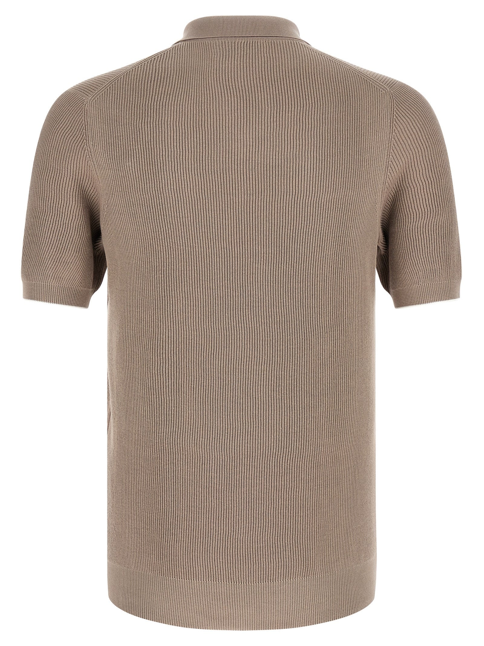 Brown Cotton Polo Shirt