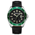 Black Leather Sport Watch