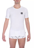 White Cotton Men's T-Shirt Bi-Pack Crew Neck