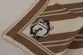 Brown Stripes DG Logo Square Mens Handkerchief Scarf