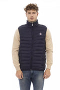 Blue Polyamide Sleveless Jacket
