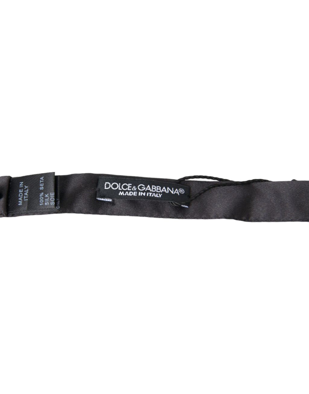 Dark Gray Silk Adjustable Neck Men Papillon Bow Tie