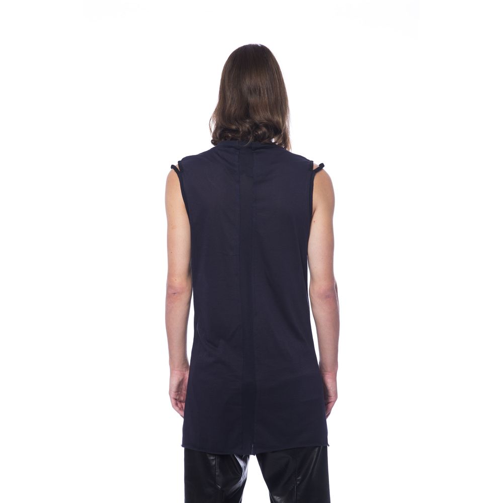 Black Cotton Men Tank Top