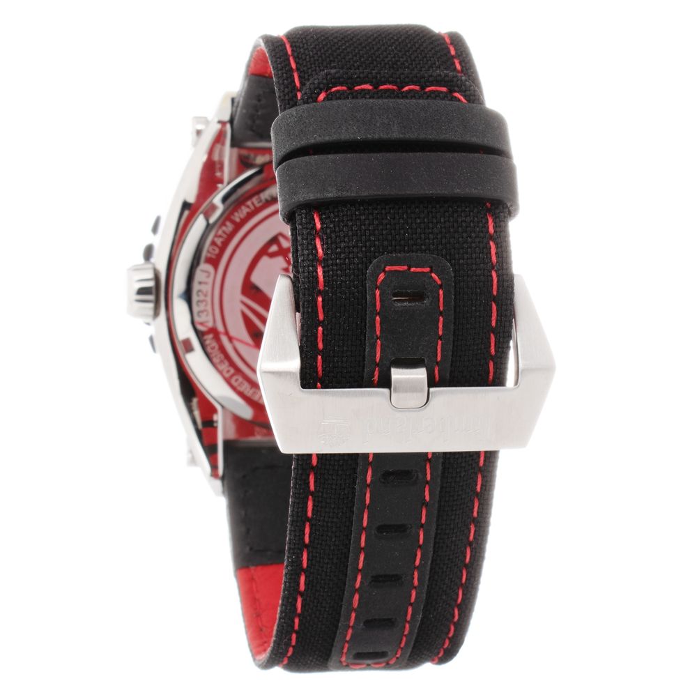Black Leather Sport Watch