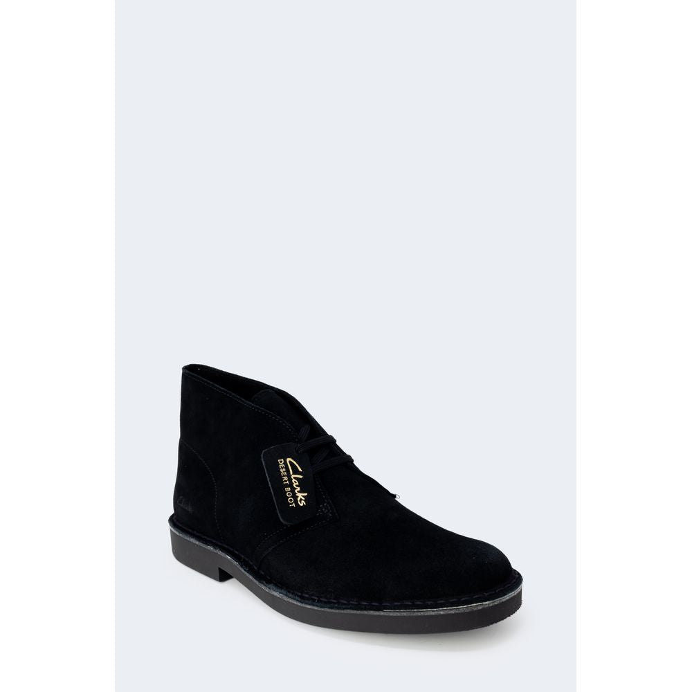 Black Leather Lace-Up Boots