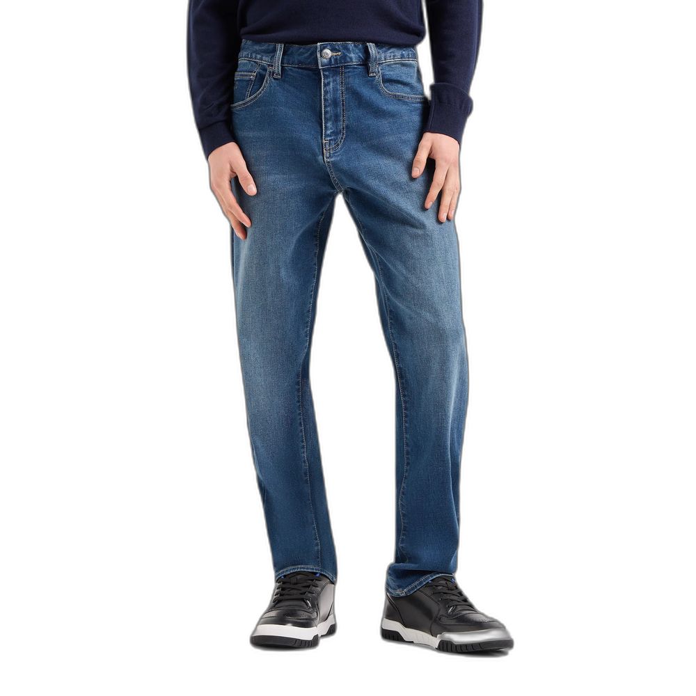 Blue Cotton Skinny Jeans