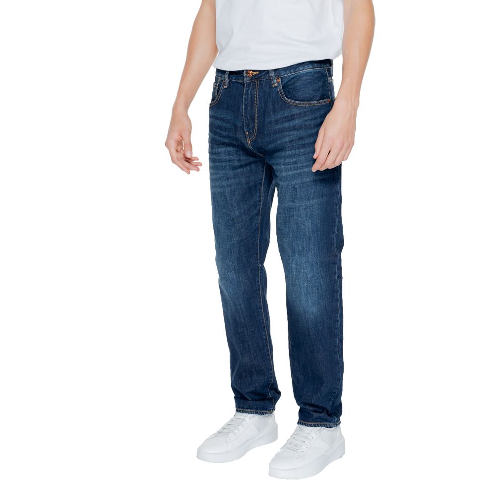 Blue Cotton Skinny Jeans
