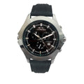 Black Leather Dress Watch