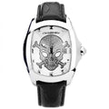 Black Leather Dress Watch