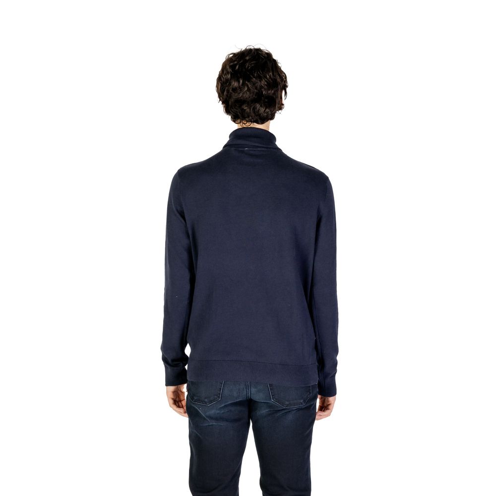 Blue Cotton Turtleneck