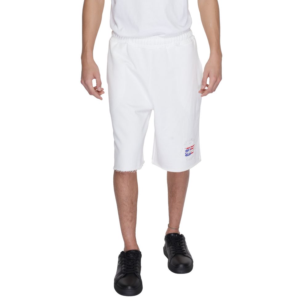 White Cotton Bermuda Shorts